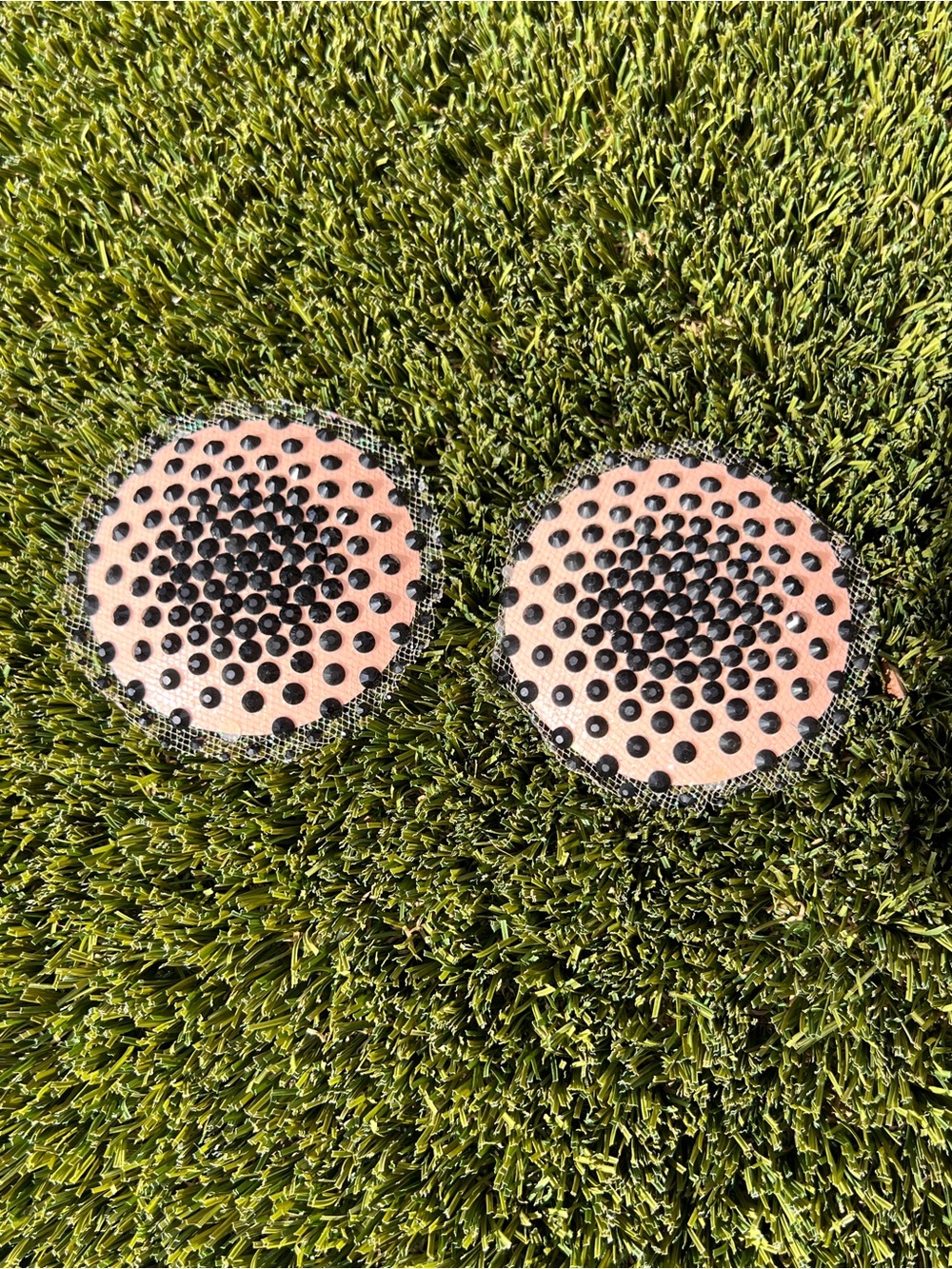 Cream and Black Adhesive Nipple Covers - Women Accessories